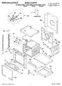 OVEN, LITERATURE Diagram and Parts List for KEBC177HBL3  KitchenAid Wall Oven