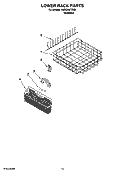 LOWER RACK PARTS, OPTIONAL PARTS (NOT INCLUDED) Diagram and Parts List for KUDC03FTSS0  KitchenAid Dishwasher