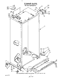 CABINET Diagram and Parts List for KSRF42DTX10  KitchenAid Refrigerator