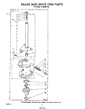 BRAKE AND DRIVE TUBE Diagram and Parts List for LC4500XTW0  Whirlpool Washer