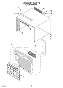 CABINET PARTS Diagram and Parts List for ACU102PK0  Whirlpool Air Conditioner