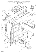 CONTROLS AND REAR PANEL Diagram and Parts List for 4LSC9255DZ1  Whirlpool Washer