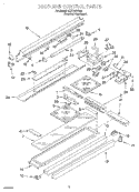 DOOR AND CONTROL Diagram and Parts List for GZ7730XGS0  Whirlpool Range Hood