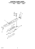 CONTROL PANEL Diagram and Parts List for KERC601HBL6  KitchenAid Range