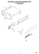 TOP GRILLE AND UNIT COVER Diagram and Parts List for KSSP42QKS00  KitchenAid Refrigerator