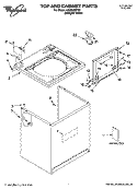 TOP AND CABINET PARTS Diagram and Parts List for LSQ9030PQ5  Whirlpool Washer
