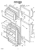 DOOR PARTS Diagram and Parts List for ET8AHKXPQ00  Whirlpool Refrigerator