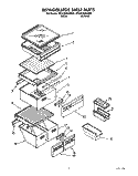 REFRIGERATOR SHELF Diagram and Parts List for 8ED22DQXAN00  Whirlpool Refrigerator
