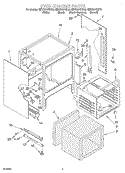 OVEN CHASSIS Diagram and Parts List for KERC607HBT5  KitchenAid Range