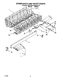 UPPER RACK AND TRACK Diagram and Parts List for KUDI23HBWH0  KitchenAid Dishwasher