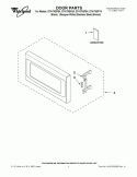 DOOR PARTS Diagram and Parts List for GT4175SPS4  Whirlpool Microwave