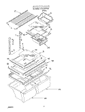 SHELF Diagram and Parts List for RT21LMXJW00  Roper Refrigerator