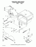 FREEZER LINER PARTS Diagram and Parts List for GI6FDRXXB06  Whirlpool Refrigerator