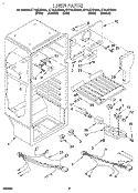 LINER, LIT/OPTIONAL Diagram and Parts List for ET14JKXDW01  Whirlpool Refrigerator