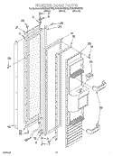 FREEZER DOOR Diagram and Parts List for KSSS36QHW00  KitchenAid Refrigerator
