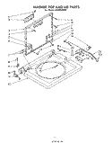 WASHER TOP AND LID Diagram and Parts List for LT4900XMW2  Whirlpool Washer Dryer Combo