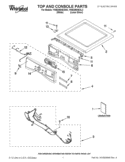 TOP AND CONSOLE PARTS Diagram and Parts List for YWED95HEXW2  Whirlpool Dryer