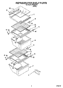 REFRIGERATOR SHELF PARTS Diagram and Parts List for IKQ224303  Inglis Refrigerator