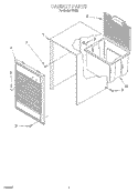 CABINET, LIT/OPTIONAL Diagram and Parts List for D50B0  Whirlpool Dehumidifier