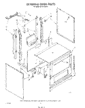 EXTERNAL OVEN Diagram and Parts List for SF3117SRW1  Whirlpool Range