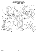 BULKHEAD Diagram and Parts List for RGL4634BL2  Roper Dryer