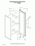 REFRIGERATOR DOOR PARTS Diagram and Parts List for 7WSC21C4XY01  Whirlpool Refrigerator