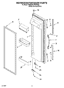 REFRIGERATOR DOOR PARTS Diagram and Parts List for ITQ225300  Inglis Refrigerator