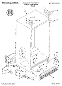CABINET Diagram and Parts List for KSRB22QDBL00  KitchenAid Refrigerator