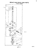 BRAKE AND DRIVE TUBE Diagram and Parts List for LA7900XSW0  Whirlpool Washer