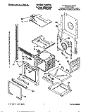 OVEN Diagram and Parts List for KEMS377DBS4  KitchenAid Microwave Oven Combo