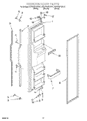 FREEZER DOOR Diagram and Parts List for KSRW25FHBT01  KitchenAid Refrigerator