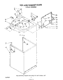 TOP AND CABINET, LITERATURE AND OPTIONAL Diagram and Parts List for LA5460XSW0  Whirlpool Washer
