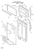 DOOR Diagram and Parts List for ET21PKXGW03  Whirlpool Refrigerator