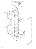 FREEZER DOOR Diagram and Parts List for 4YED25PQFN00  Whirlpool Refrigerator