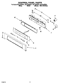 Part Location Diagram of 8303119 Whirlpool Backer, Control