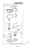 GEARCASE Diagram and Parts List for LA6380XPW1  Whirlpool Washer