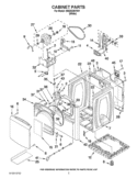 CABINET PARTS Diagram and Parts List for WED8200YW1  Whirlpool Dryer
