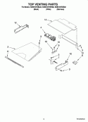 TOP VENTING PARTS, OPTIONAL PARTS Diagram and Parts List for KEBS107SWH02  KitchenAid Wall Oven