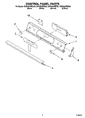 CONTROL PANEL PARTS Diagram and Parts List for KGRA806PBL00  KitchenAid Range