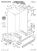 CABINET, LITERATURE Diagram and Parts List for KSSC36FKS01  KitchenAid Refrigerator