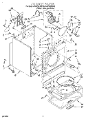SECTION Diagram and Parts List for 6LER5434BQ2  Whirlpool Dryer