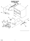 CABINET PARTS Diagram and Parts List for KUDD01DSSS0  KitchenAid Dishwasher