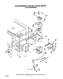 MAGNETRON AND AIR FLOW Diagram and Parts List for RM988PXVM4  Whirlpool Microwave Oven Combo