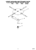 LOWER WASHARM AND STRAINER PARTS Diagram and Parts List for KUDP02CRBT1  KitchenAid Dishwasher