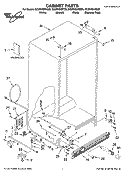 CABINET PARTS Diagram and Parts List for GC3PHEXNT00  Whirlpool Refrigerator