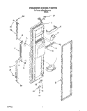 FREEZER DOOR Diagram and Parts List for 3XARG498WP00  Whirlpool Refrigerator