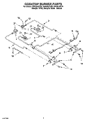 Part Location Diagram of WP9782447 Whirlpool Holder, Surface Burner Orifice