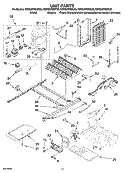 UNIT PARTS Diagram and Parts List for KSRS25RSBL00  KitchenAid Refrigerator