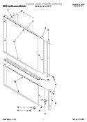 DOOR AND PANEL Diagram and Parts List for KUDJ23HY2  KitchenAid Dishwasher