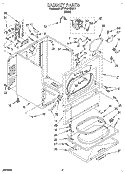 SECTION Diagram and Parts List for KEYE677BWH1  KitchenAid Dryer